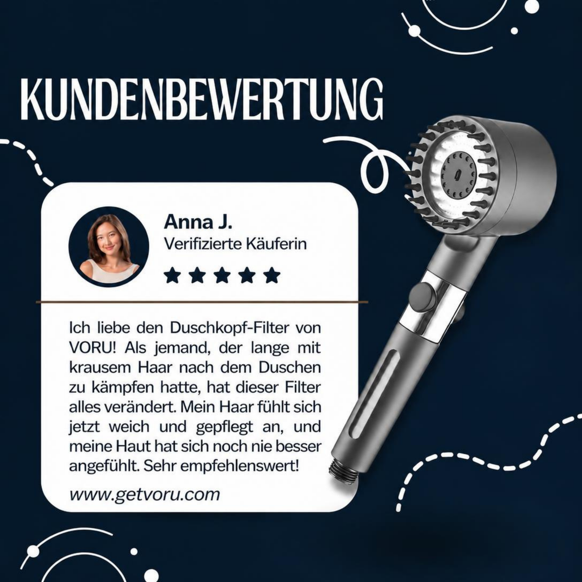 Voru Gefilterter Duschkopf – Komplettset